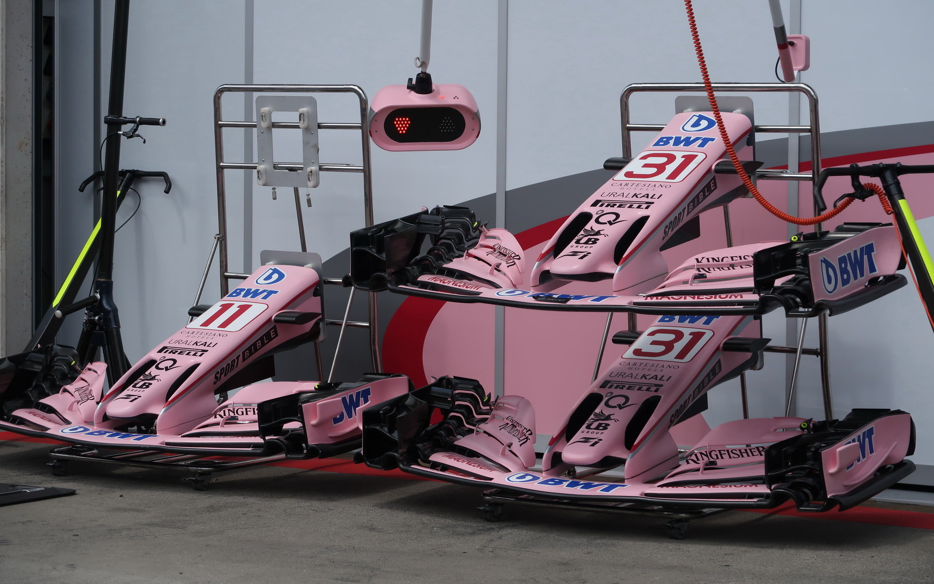 Přední křídlo vozu Force India v Rakousku