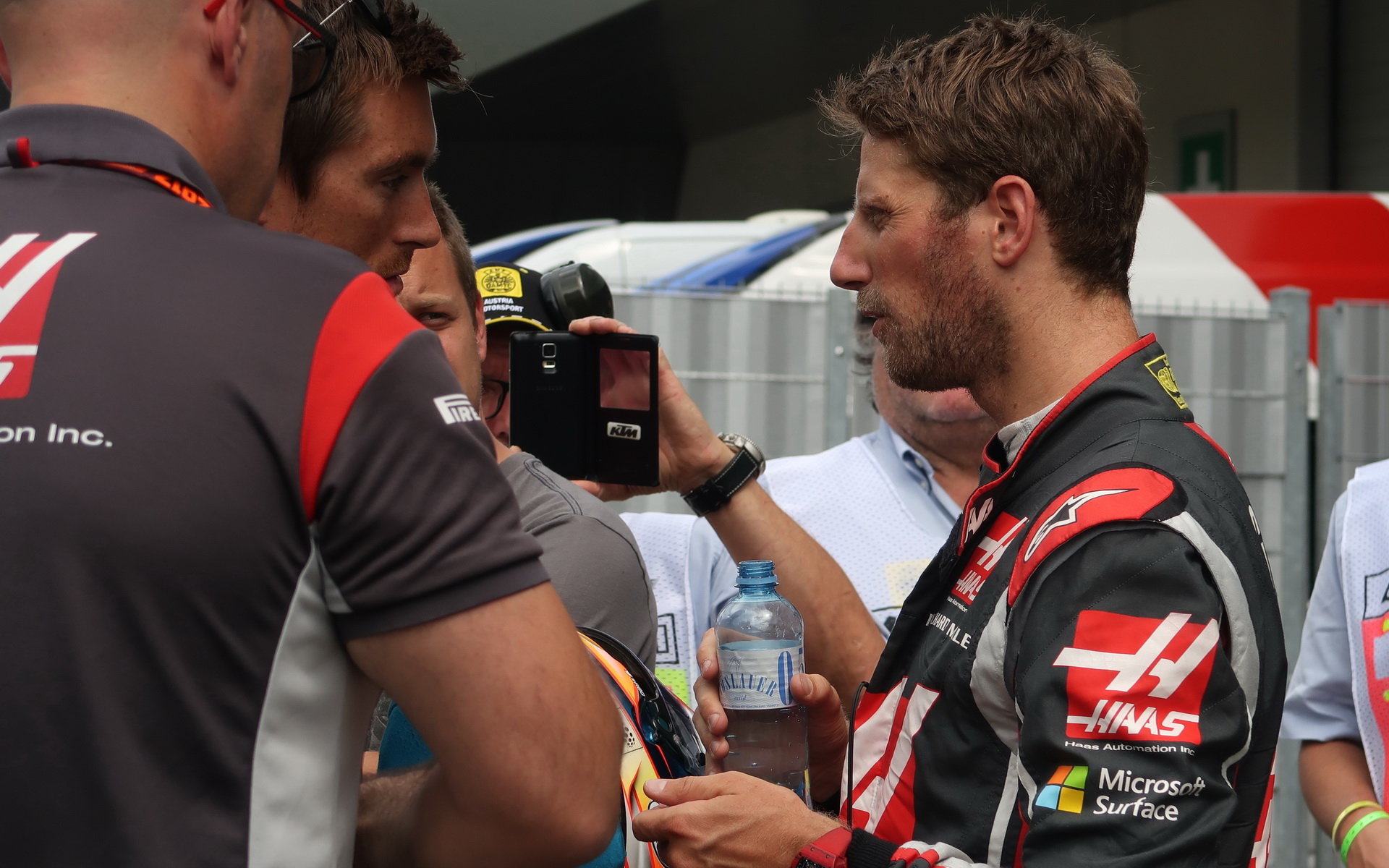 Romain Grosjean po kvalifikaci v Rakousku