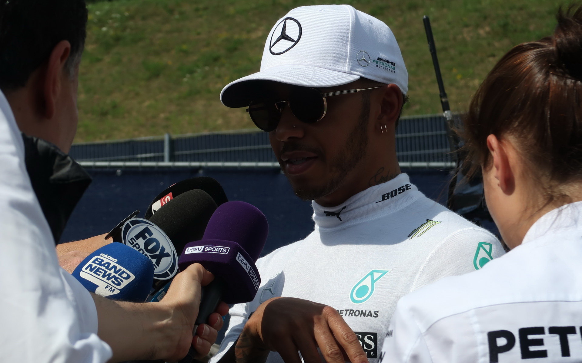 Lewis Hamilton po kvalifikaci v Rakousku