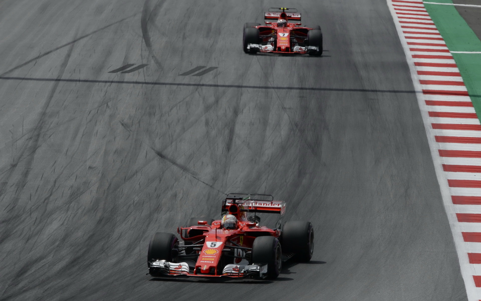 Sebastian Vettel v závodě v Rakousku