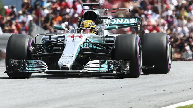 Lewis Hamilton v závodě v Rakousku