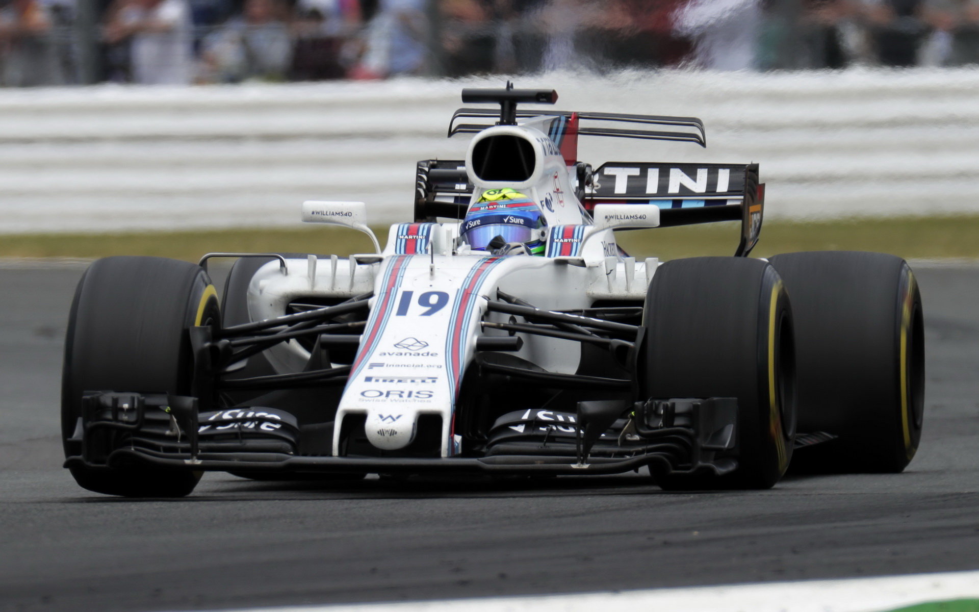 Felipe Massa v závodě v Silverstone