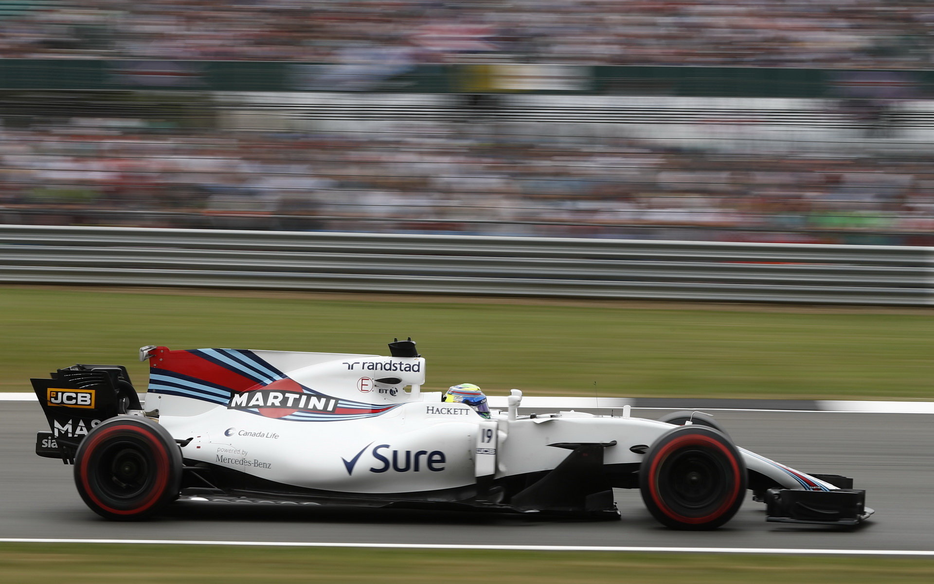 Felipe Massa v závodě v Silverstone