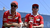 Kimi Räikkönen a Sebastian Vettel před závodem v Maďarsku