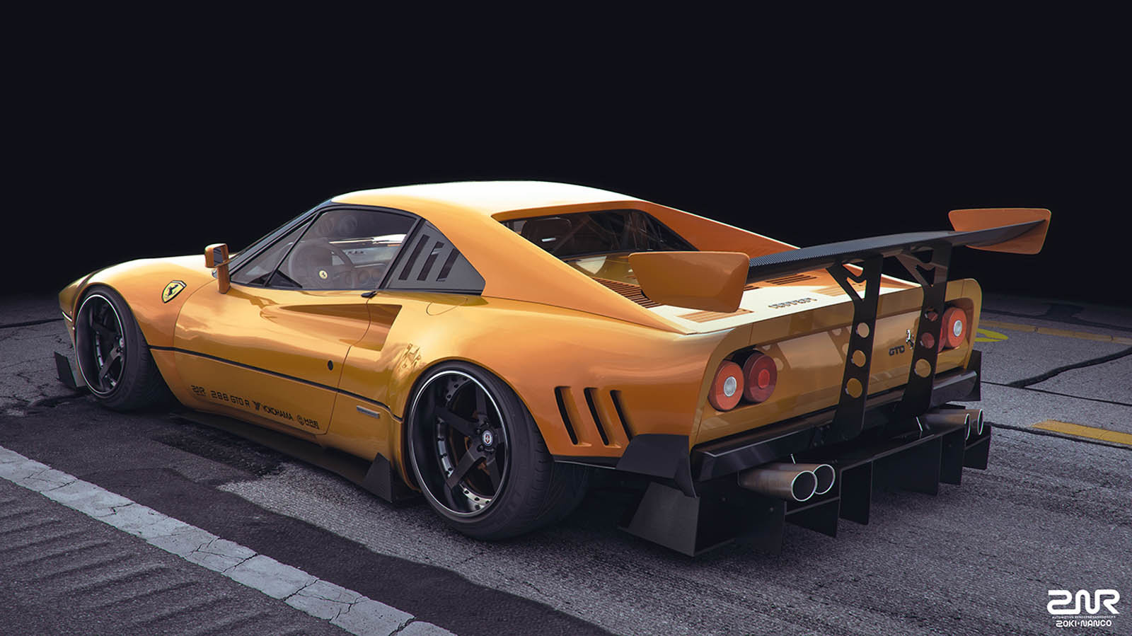 Grafický koncept Ferrari 288 GTO R