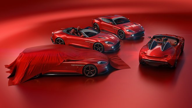 Kompletní rodina vozů Aston Martin Vanquish Zagato