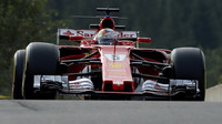 Sebastian Vettel při tréninku v Belgii