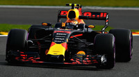 Max Verstappen při tréninku v Belgii