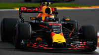 Max Verstappen při tréninku v Belgii