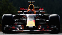 Max Verstappen při tréninku v Belgii