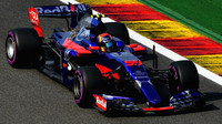 Carlos Sainz při tréninku v Belgii