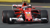 Kimi Räikkönen v kvalifikaci v Belgii