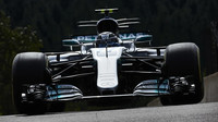 Valtteri Bottas při tréninku v Belgii