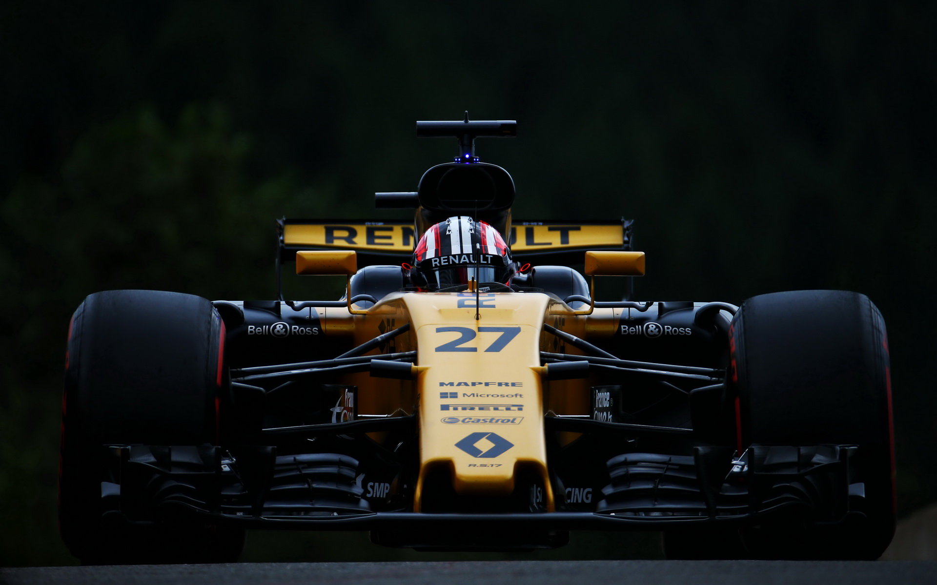 Nico Hülkenberg při tréninku v Belgii