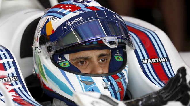 Felipe Massa při tréninku v Belgii