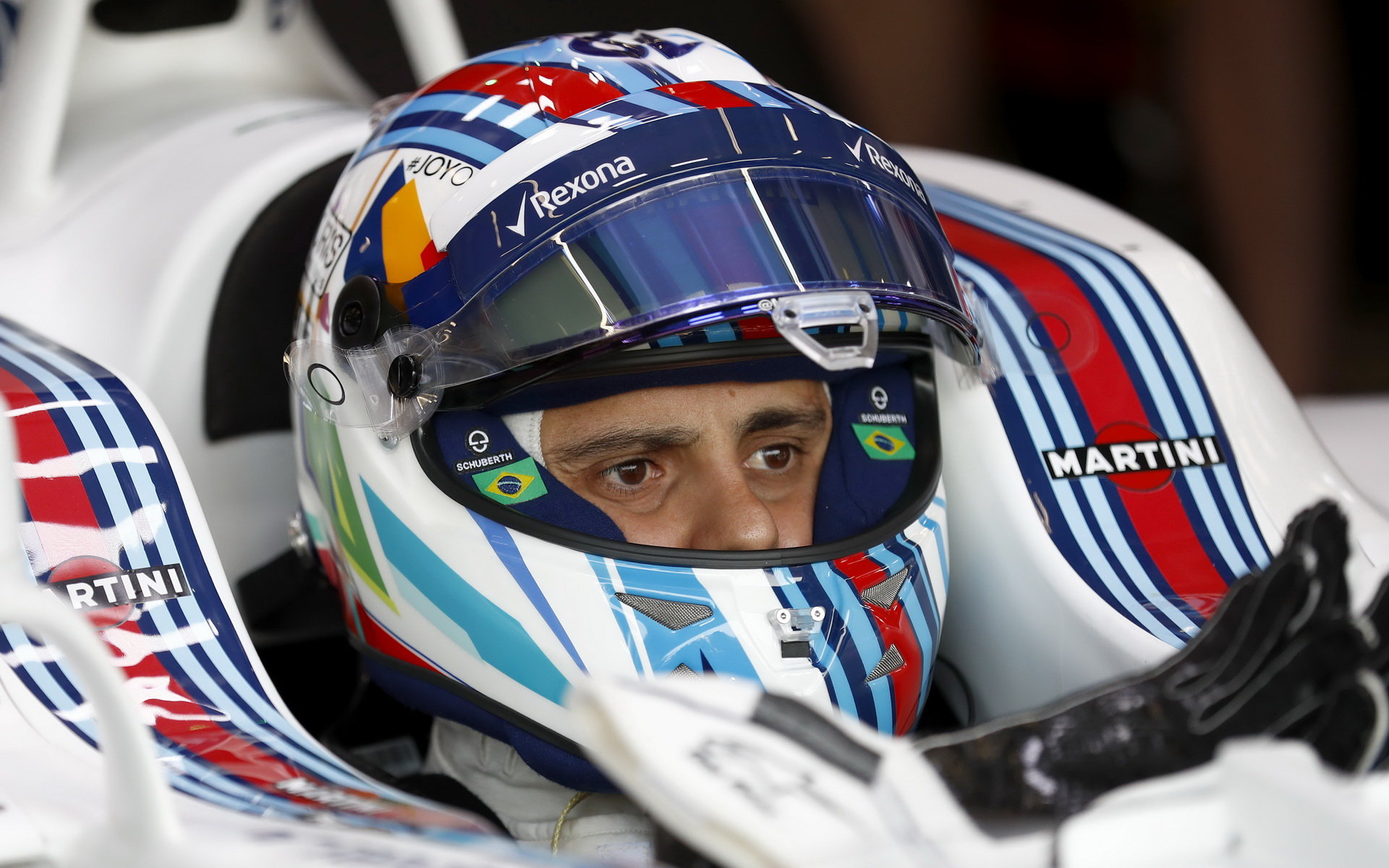 Felipe Massa při tréninku v Belgii
