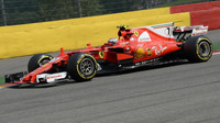 Kimi Räikkönen v závodě v Belgii