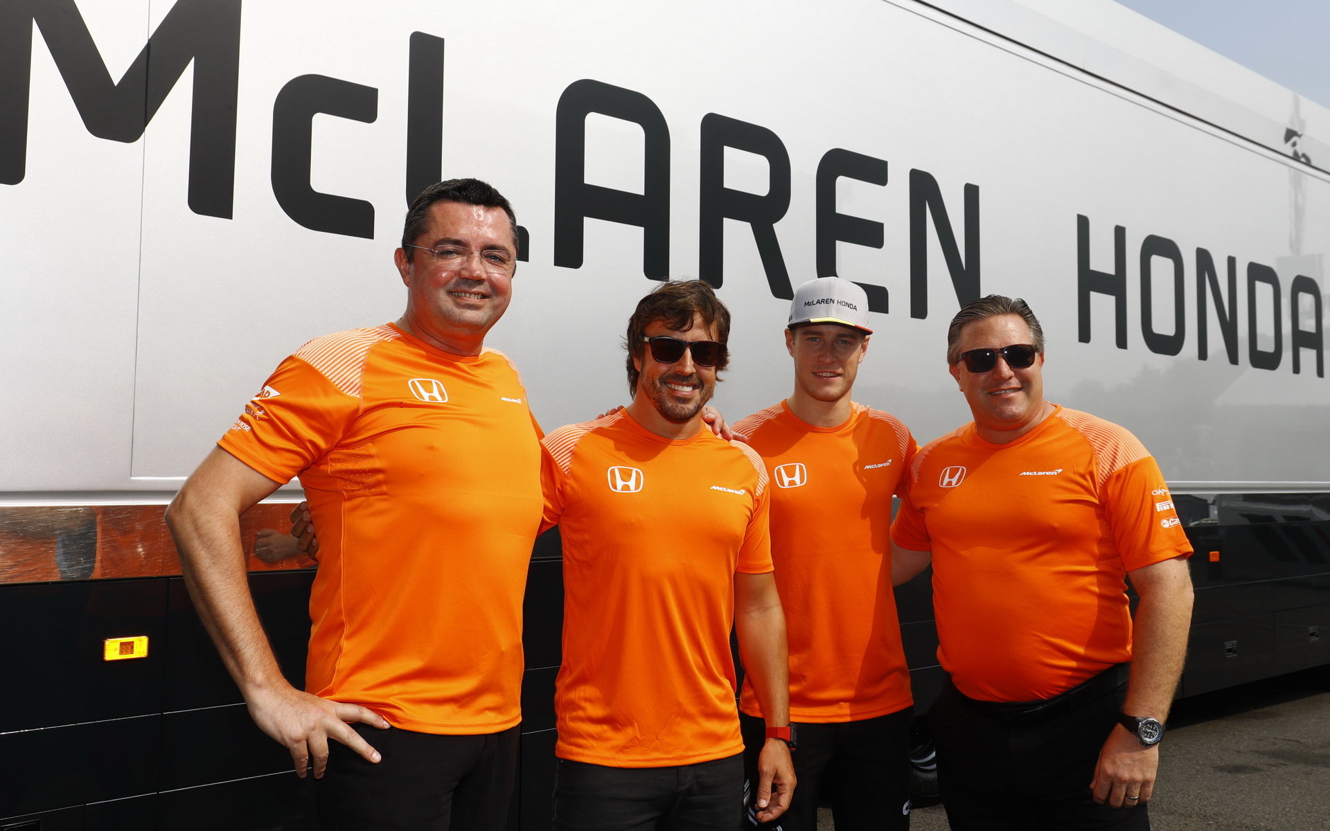 Tým McLaren v Belgii