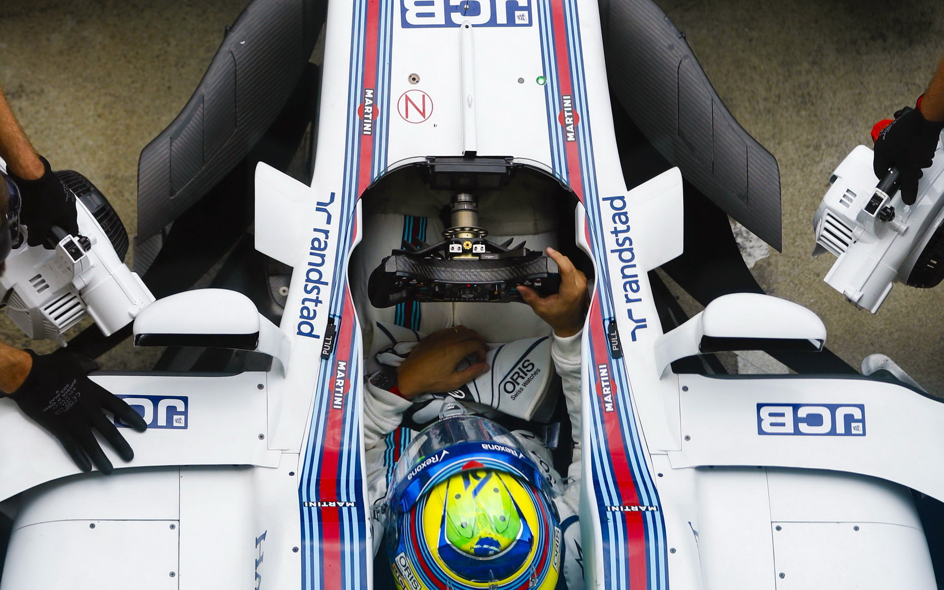 Felipe Massa při tréninku v Itálii