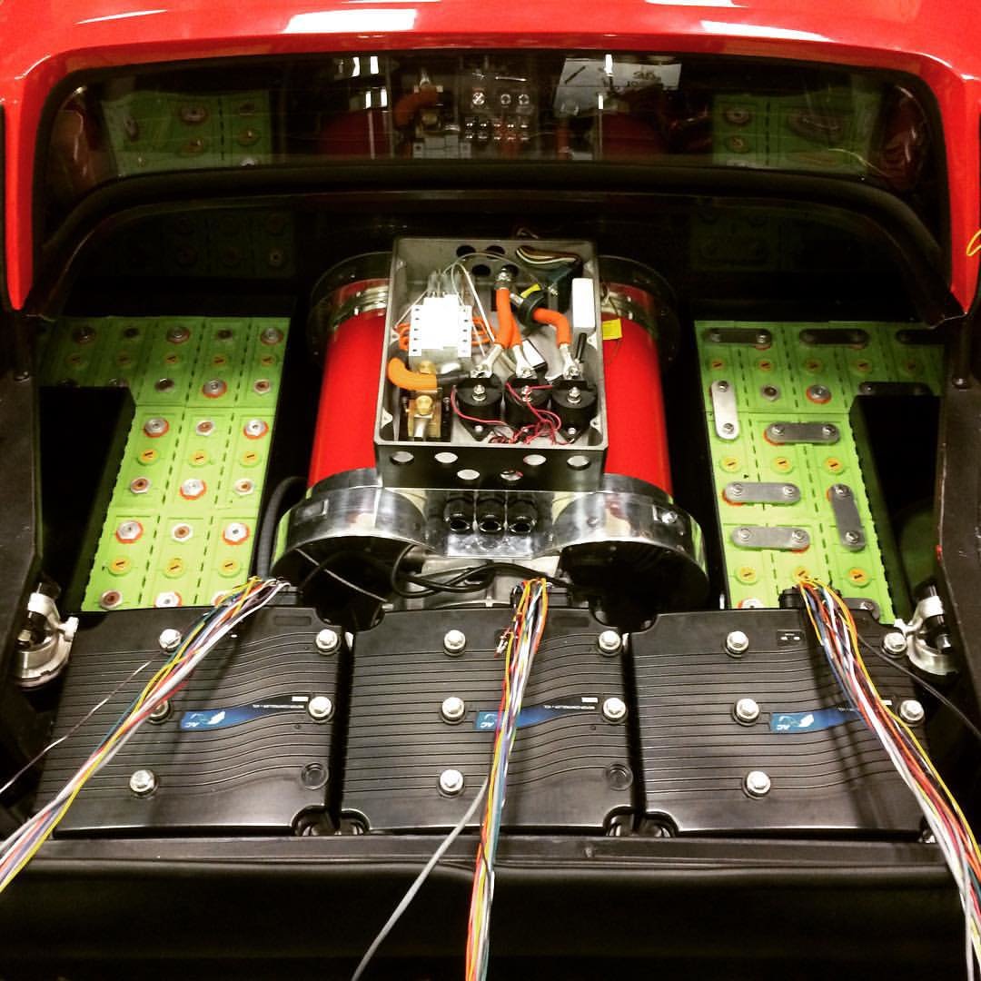 Ferrari 308 přestavěné na elektromobil z dílny Electric GT
