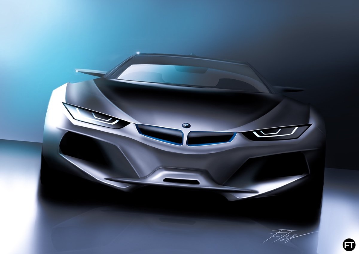 Ilustrační foto - Grafický koncept BMW i5 z Behance.net, jehož autorem je Filbert Tjangnaka