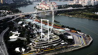 Letecký pohled na poslední zatáčku v Singapuru