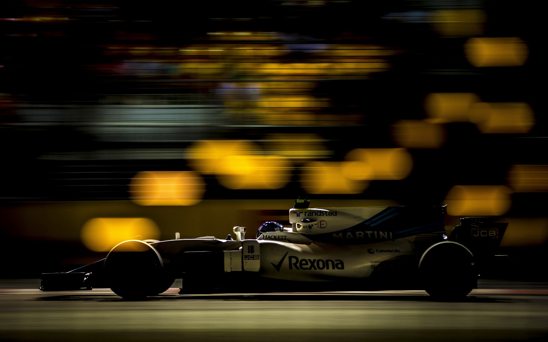 Lance Stroll při tréninku v Singapuru