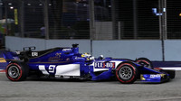 Marcus Ericsson při tréninku v Singapuru