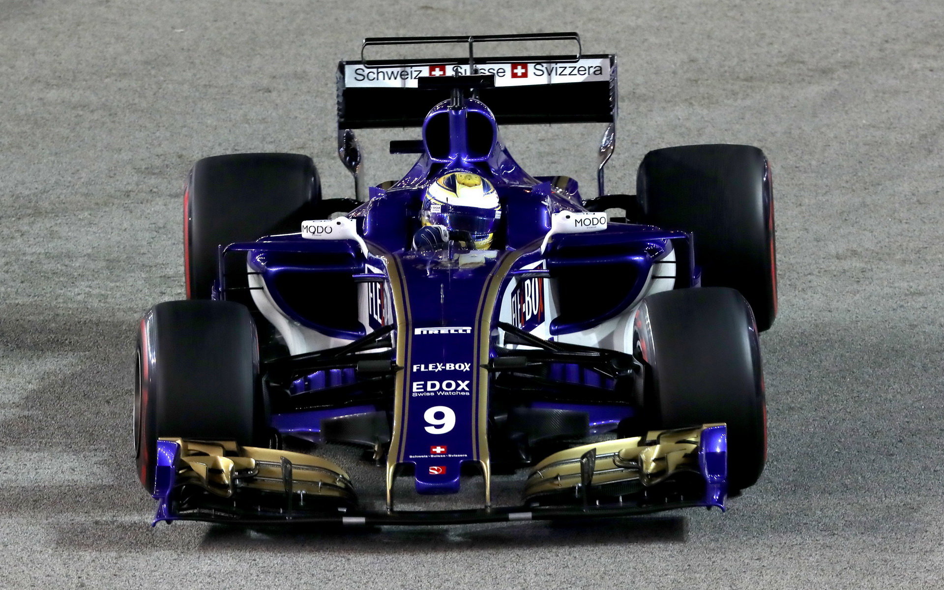 Marcus Ericsson při tréninku v Singapuru