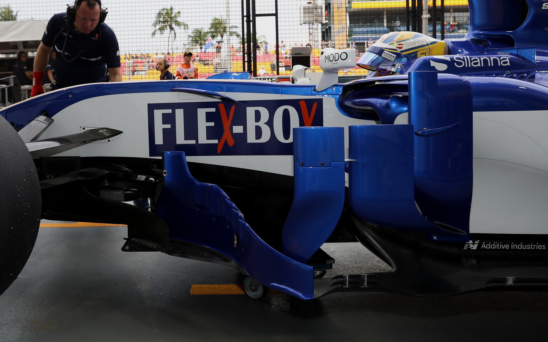 Marcus Ericsson při tréninku v Singapuru