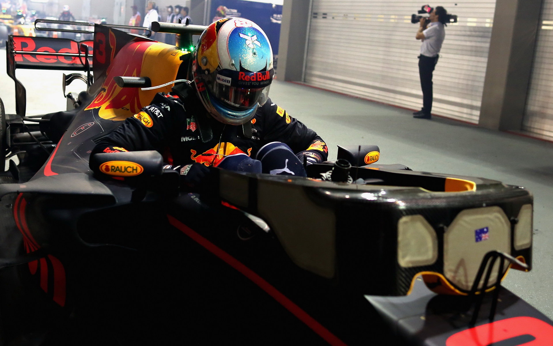 Daniel Ricciardo po závodě v Singapuru