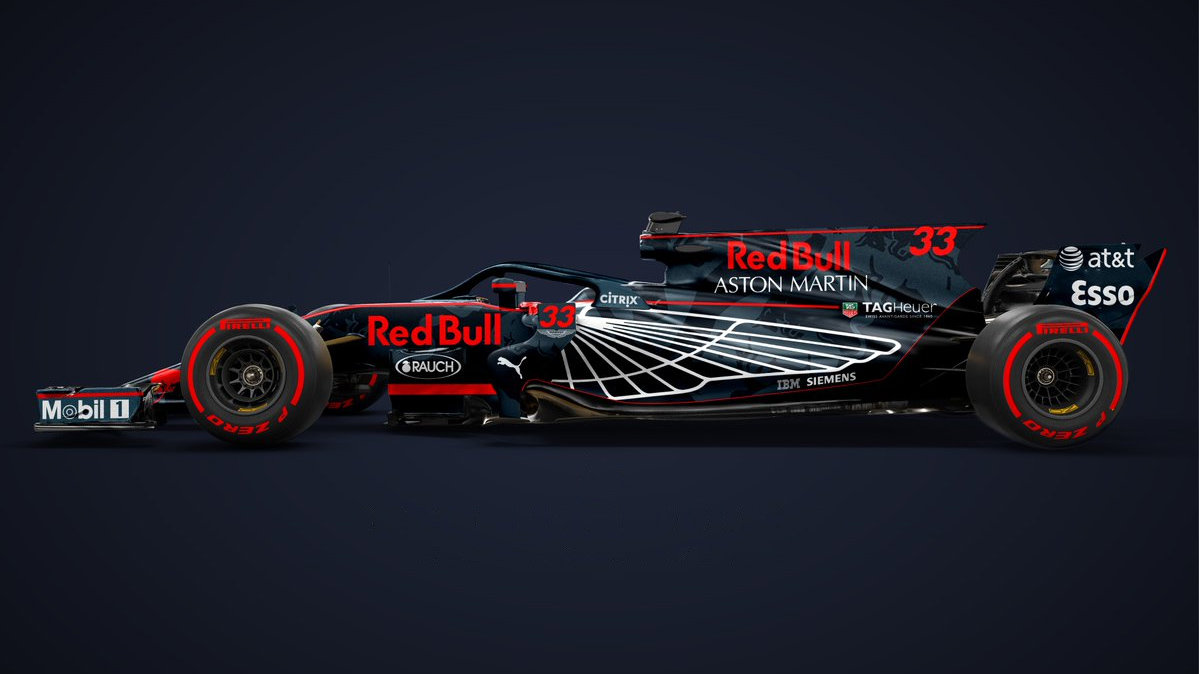 Jeden z grafických návrhů vozu Red Bull - Aston Martin