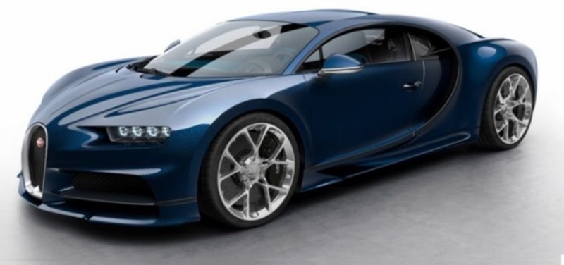 Bugatti Chiron vystavená na Mobile.de