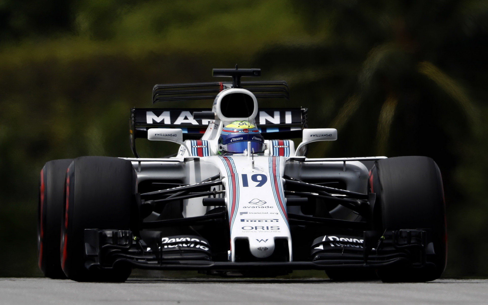 Felipe Massa s Williamsem FW40 v Malajsii
