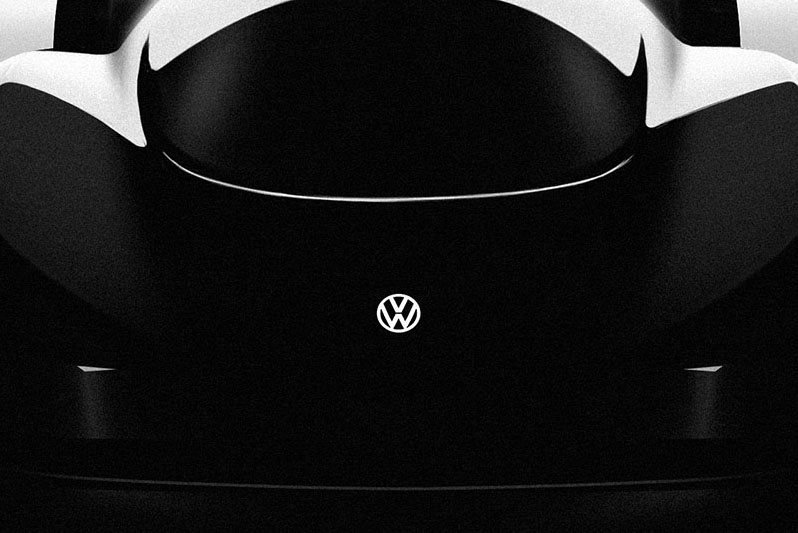 Fotografie neznámého závodního konceptu, které na svých sociálních sítích zveřejnil Volkswagen