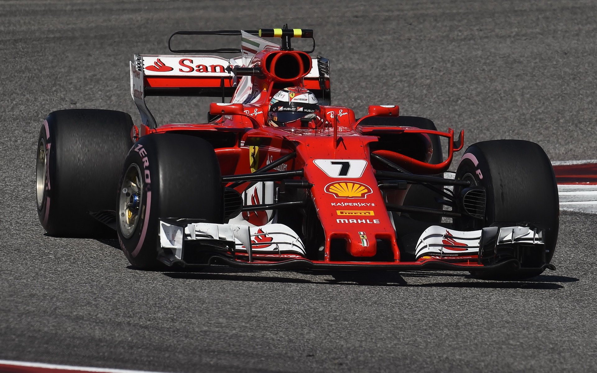 Kimi Räikkönen byl v Austinu se svým Ferrari spokojený
