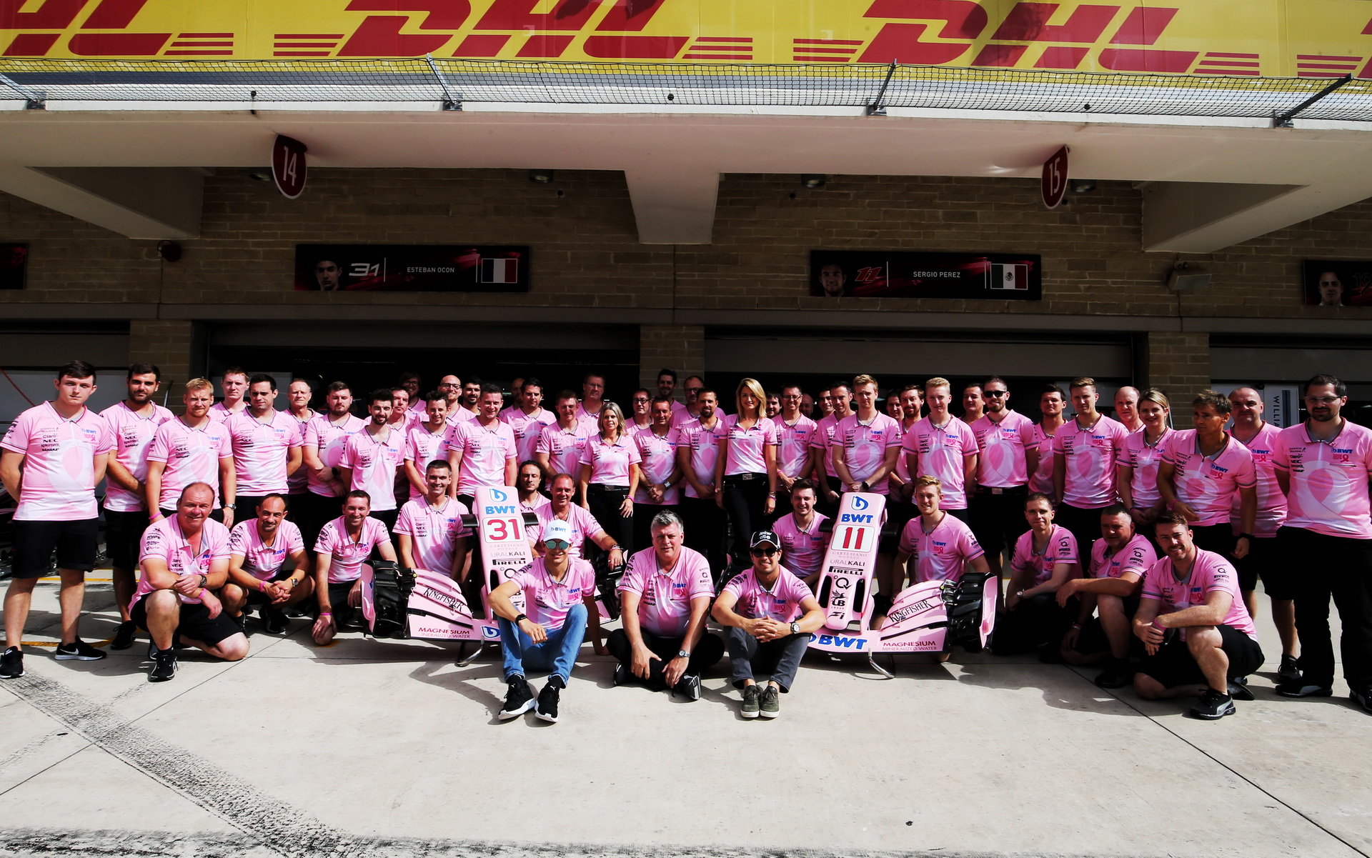 Tým Force India v Austinu