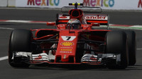 Kimi Räikkönen v kvalifikaci v Mexiku