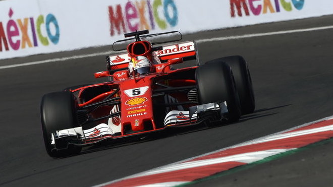 Sebastian Vettel v Mexiku s nejvyšší rychlostí