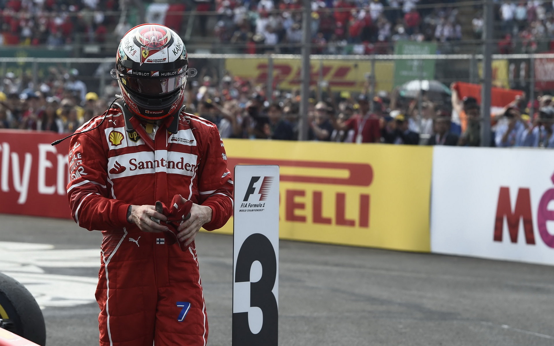 Kimi Räikkönen po závodě v Mexiku