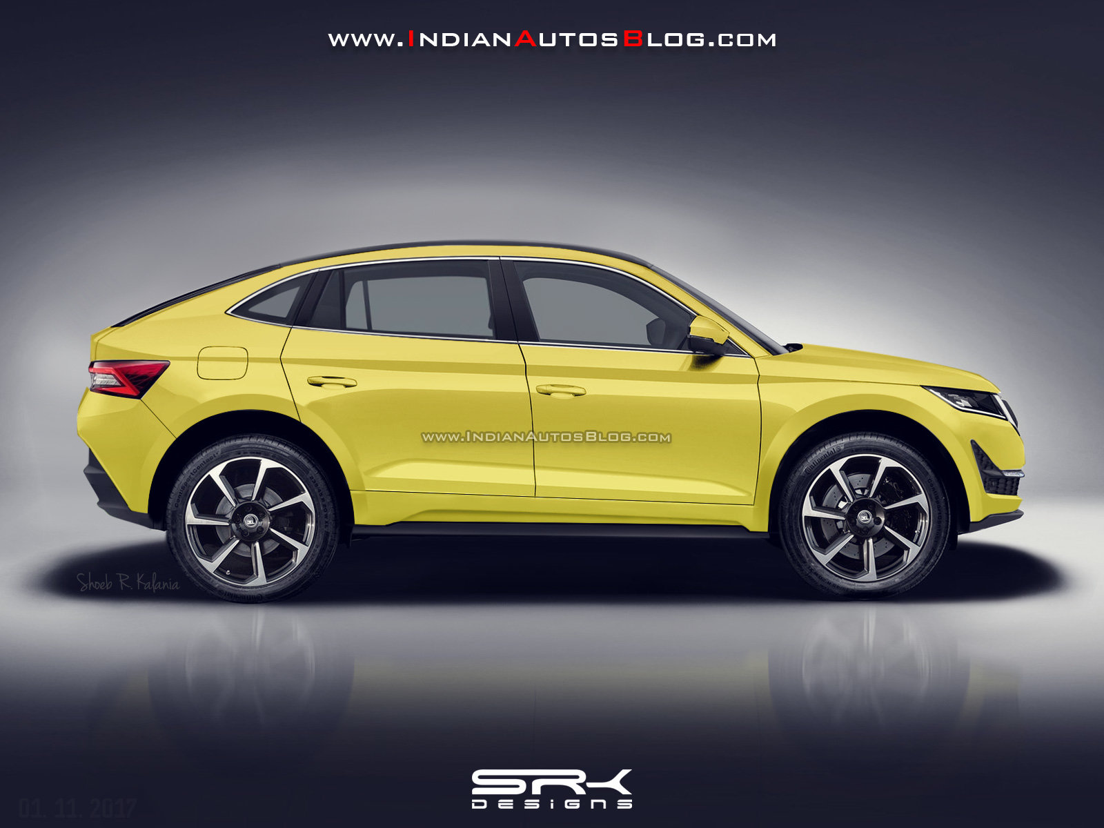 Škoda Kodiaq GT - návrh pro Indian Autos Blog vytvořil SRK Designs