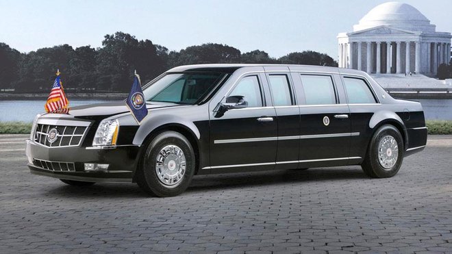 Služební automobil Donalda Trumpa, který zdědil po Baracku Obamovi