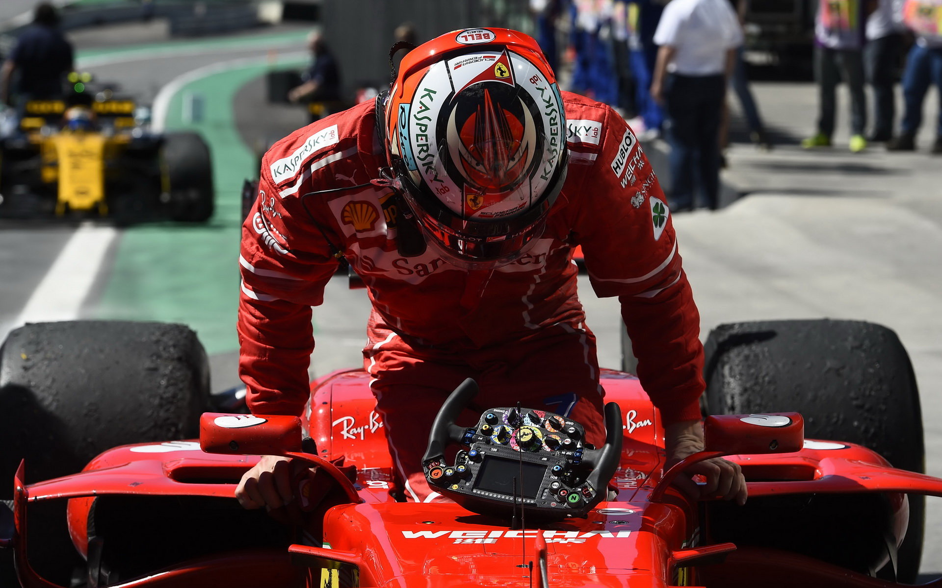 Kimi Räikkönen po závodě v Brazílii
