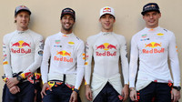 Brendon Hartley, Daniel Ricciardo, Pierre Gasly a Max Verstappen v Abú Zabí