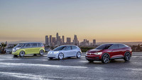 Členové modelové řady Volkswagen I.D. na autosalonu Los Angeles Auto Show 2017