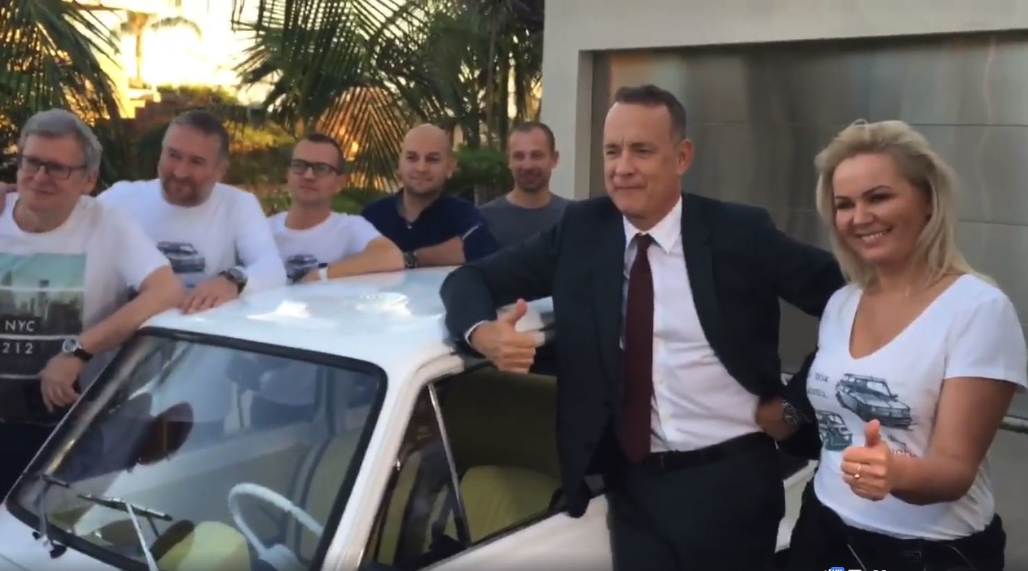 Tom Hanks si převzal svůj nový Fiat 126p