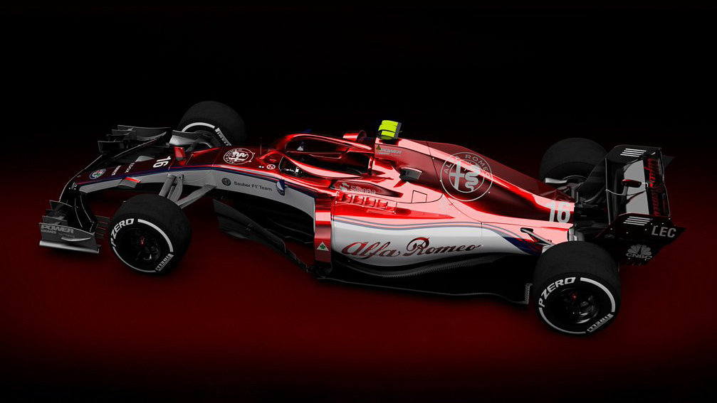 Jeden z neoficiálních grafických návrhů vozu týmu Alfa Romeo Sauber F1