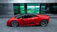 Lamborghini Huracán v barvě Rosso Corsa na kolech Strasse Wheels vypadá jednoduše famózně