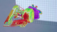 CFD simulace úplavu za předním kolem