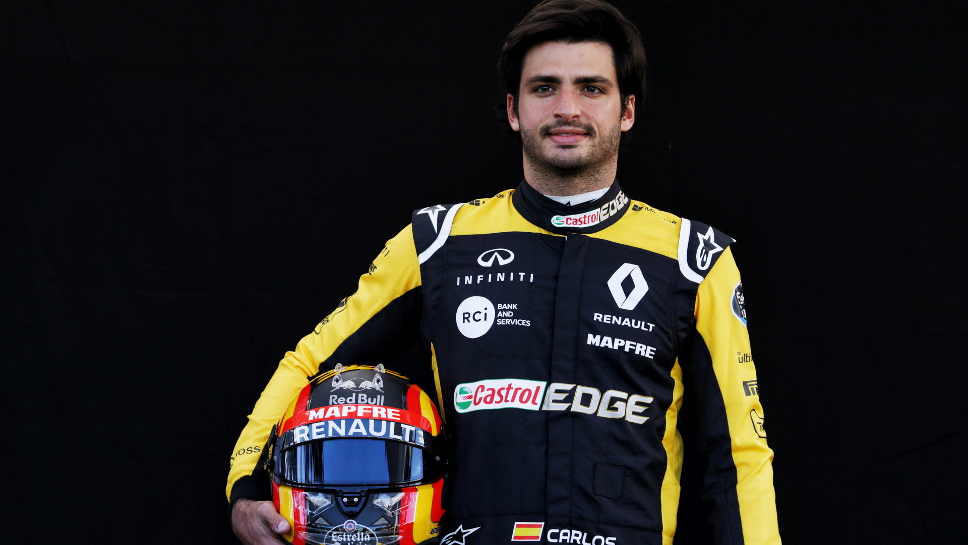 Carlos Sainz při úvodním focení v Melbourne v Austrálii